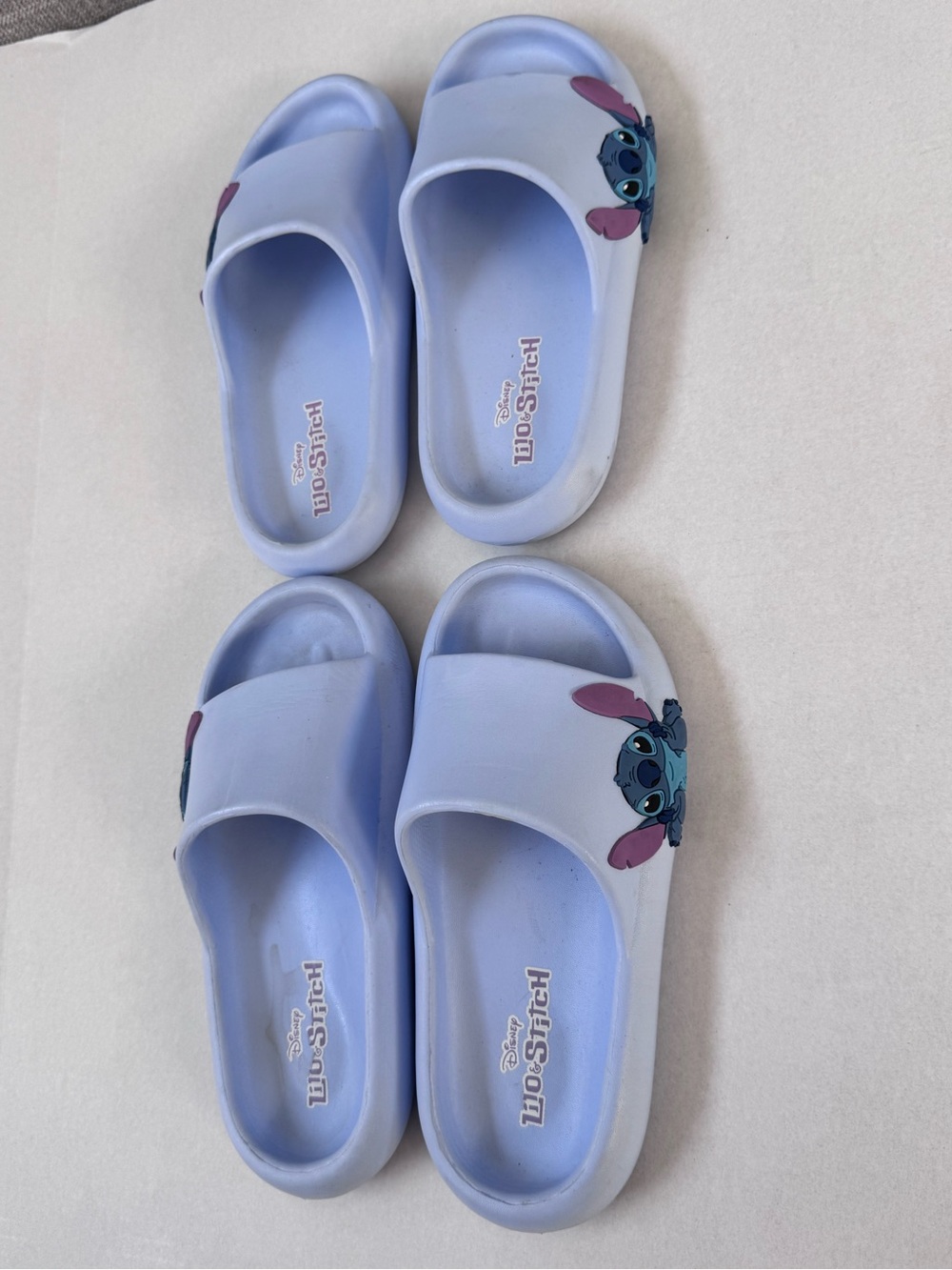 Disney Lilo & Stitch Kids' Light Blue Slide Sandals 2 Pairs